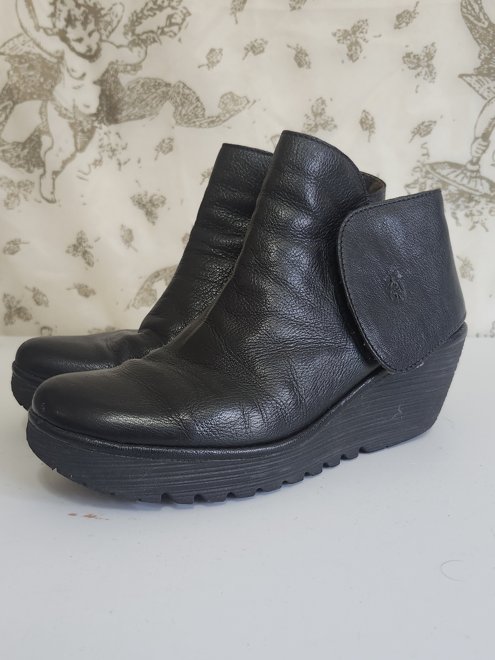 Ankle Boots FLY LONDON  Yellow Yogi Black P500046008 SZ 41 / US 10- 10.5